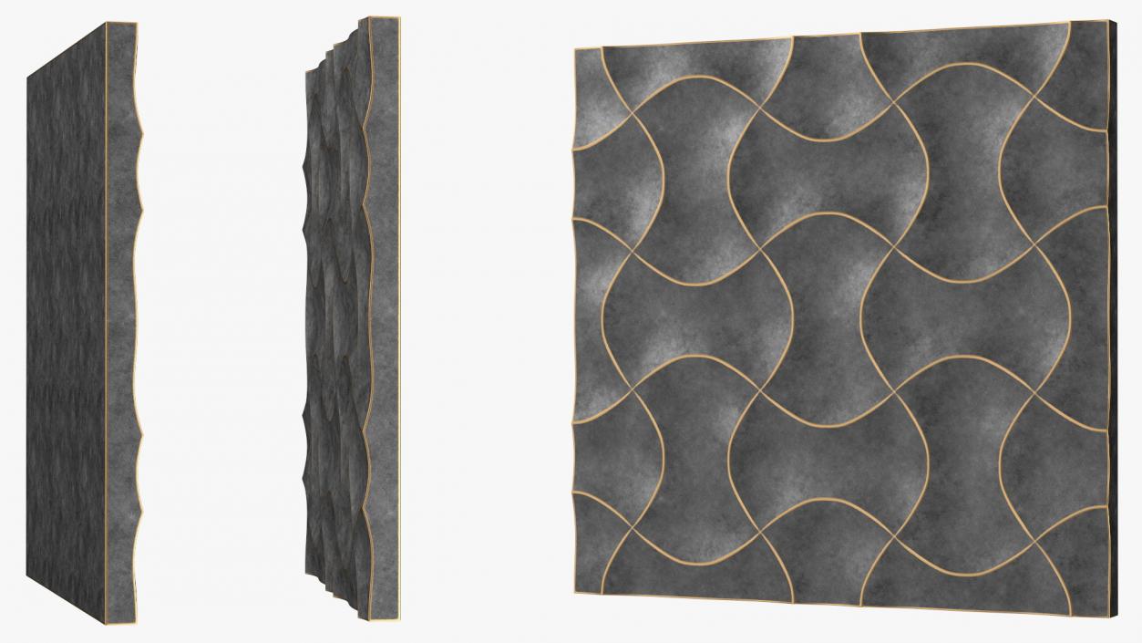 3D Wall Panel Wave Metal