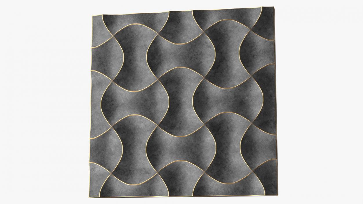 3D Wall Panel Wave Metal