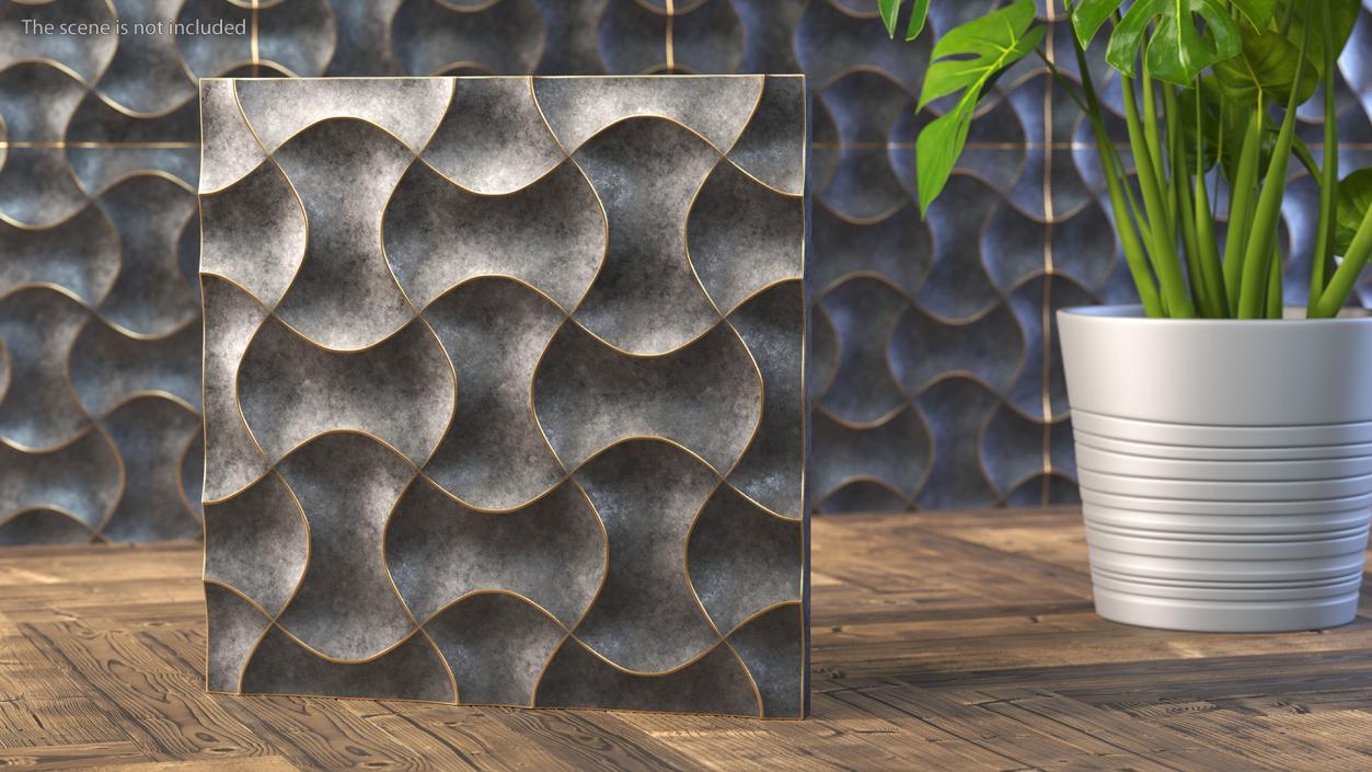 3D Wall Panel Wave Metal