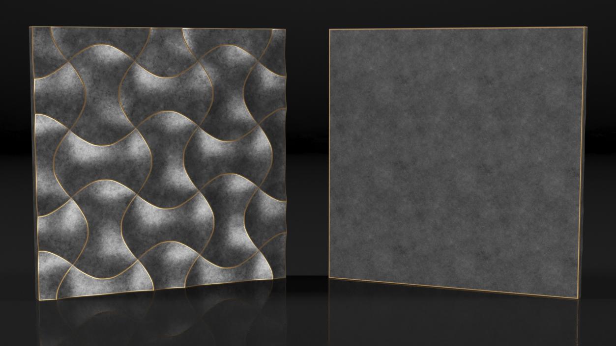 3D Wall Panel Wave Metal