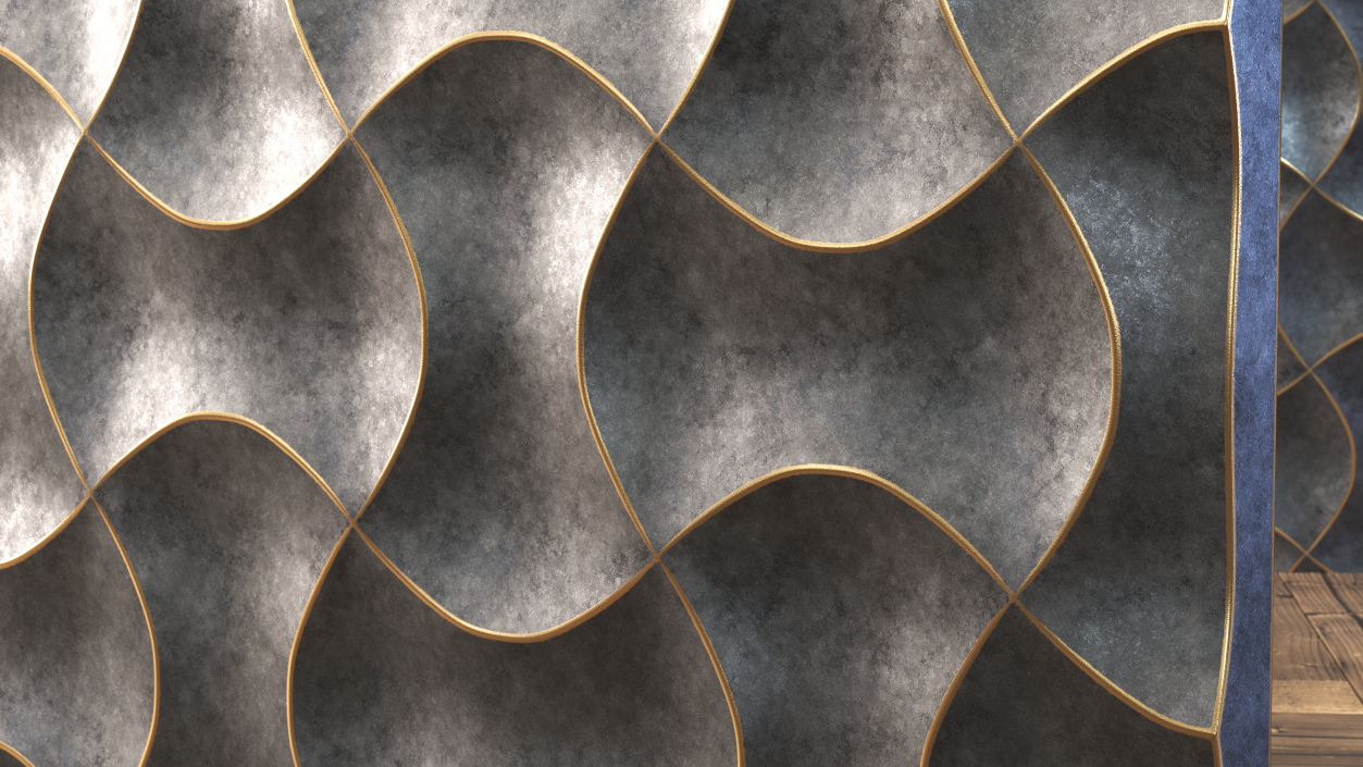 3D Wall Panel Wave Metal