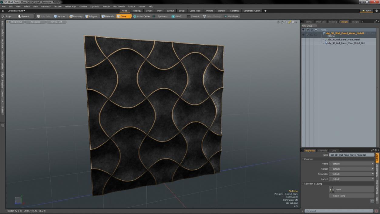 3D Wall Panel Wave Metal