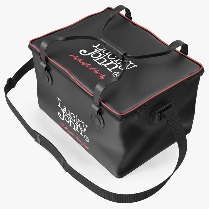 3D Lucky John Black Fishing Bag model