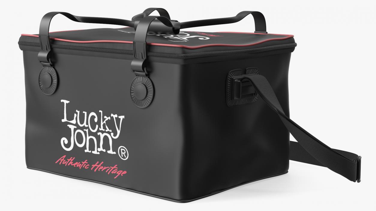 3D Lucky John Black Fishing Bag model