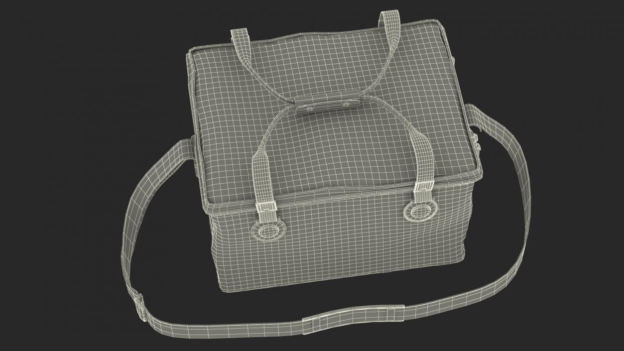 3D Lucky John Black Fishing Bag model