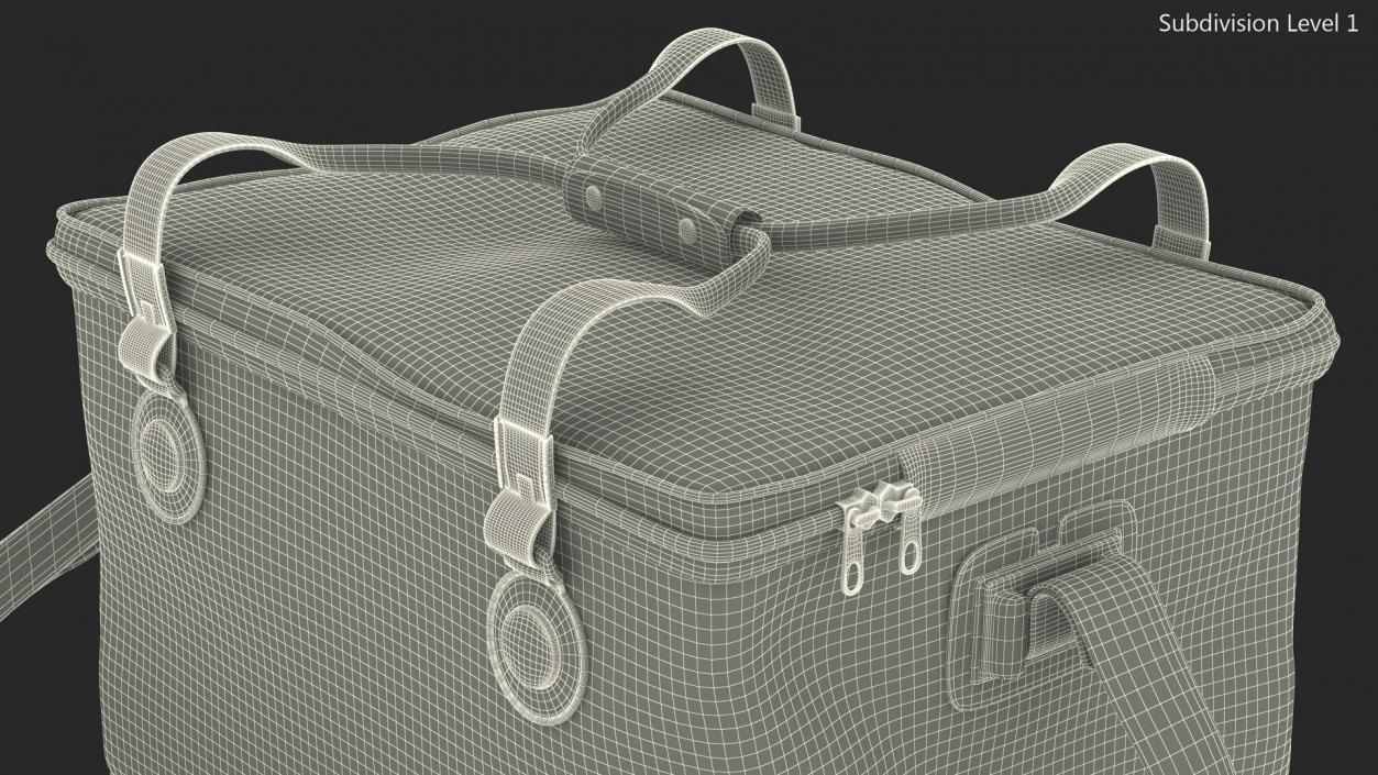 3D Lucky John Black Fishing Bag model