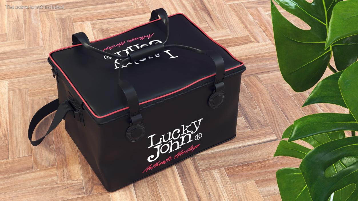 3D Lucky John Black Fishing Bag model