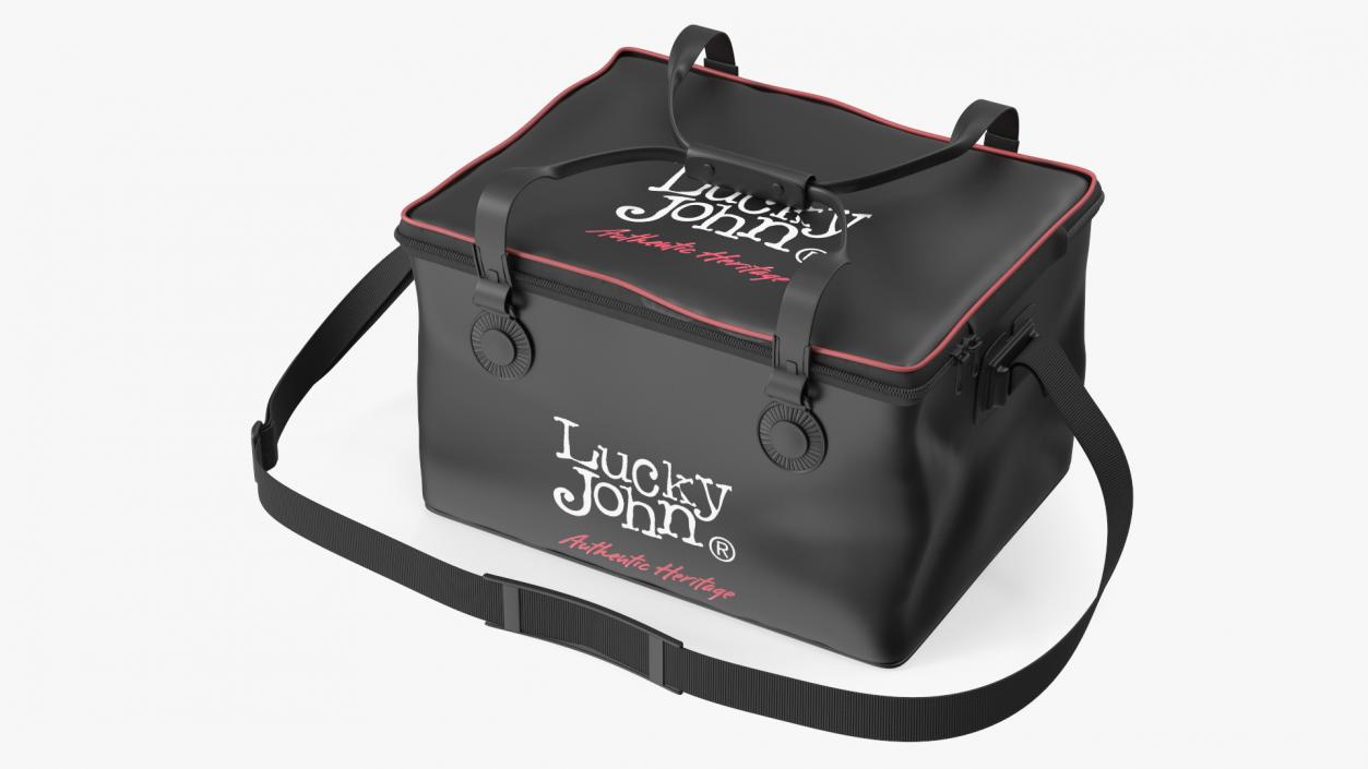 3D Lucky John Black Fishing Bag model