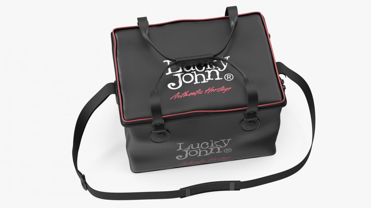 3D Lucky John Black Fishing Bag model