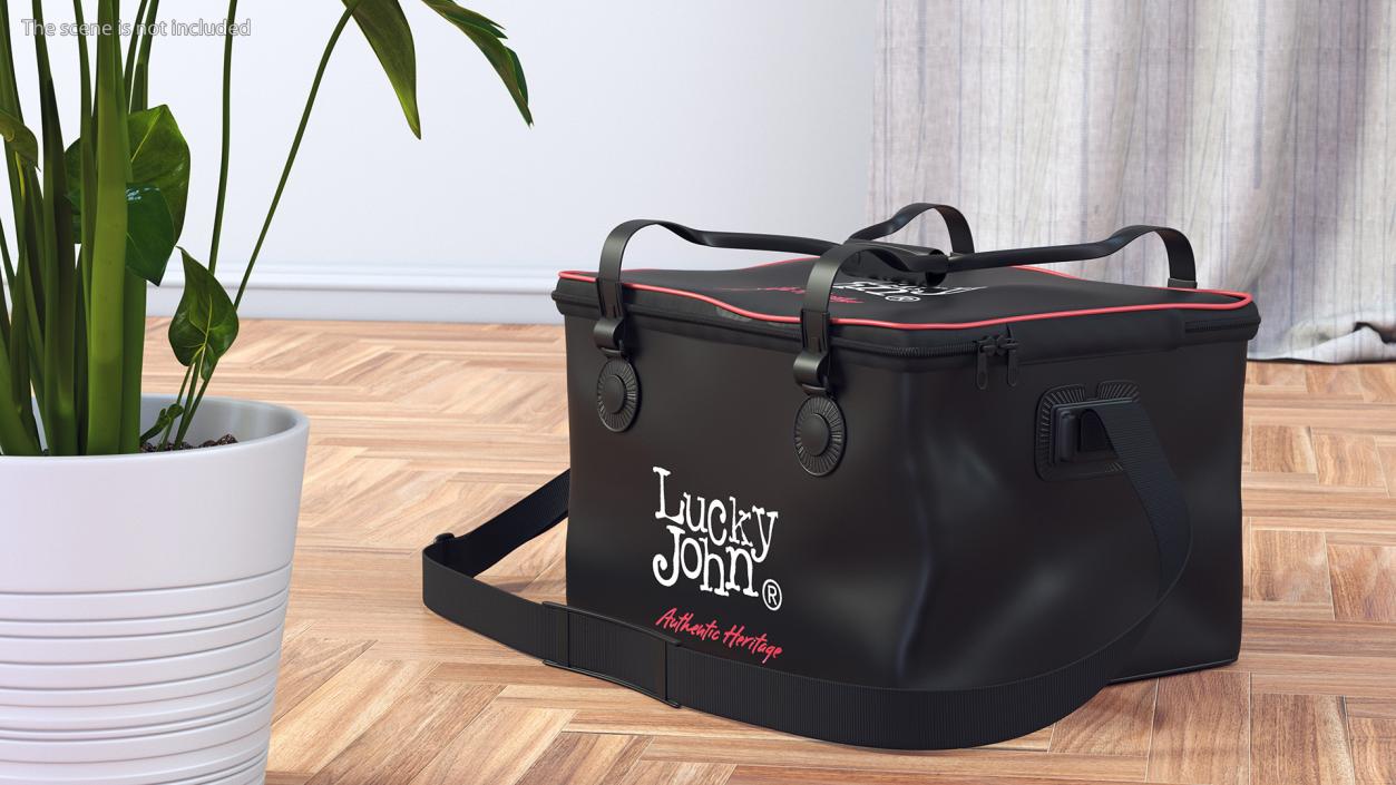 3D Lucky John Black Fishing Bag model