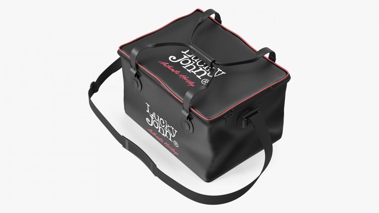 3D Lucky John Black Fishing Bag model