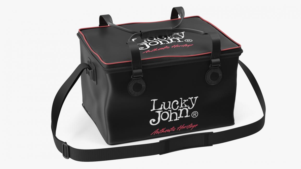 3D Lucky John Black Fishing Bag model