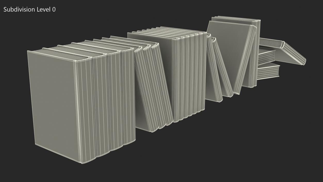 3D Vintage Books model