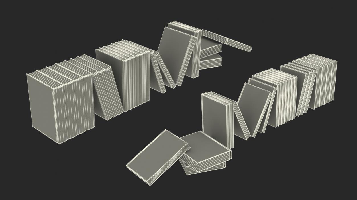 3D Vintage Books model