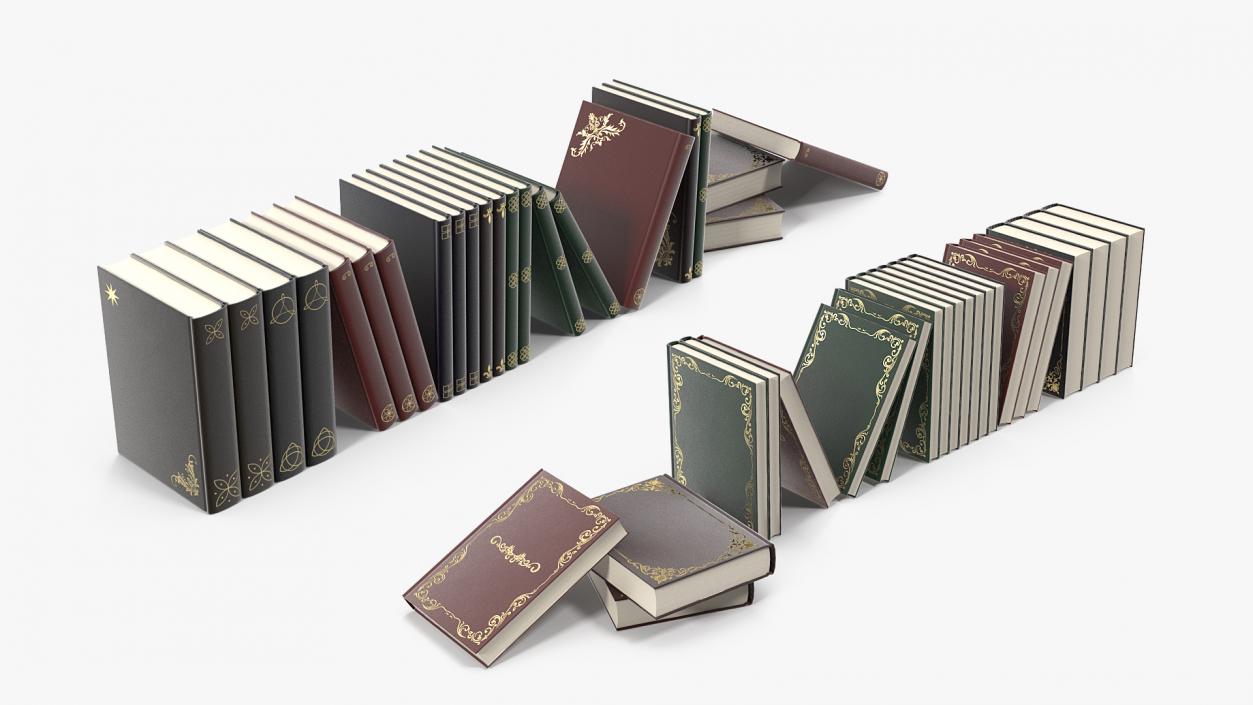 3D Vintage Books model