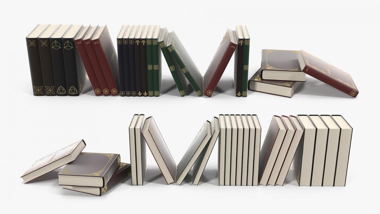 3D Vintage Books model