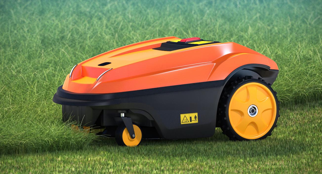 3D Automatic Robotic Lawn Mower Generic Rigged model