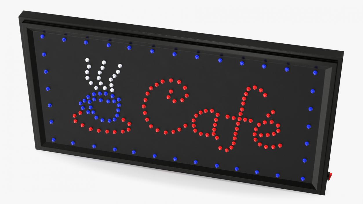 Classic LED Cafe Light Board Sign OFF 3D