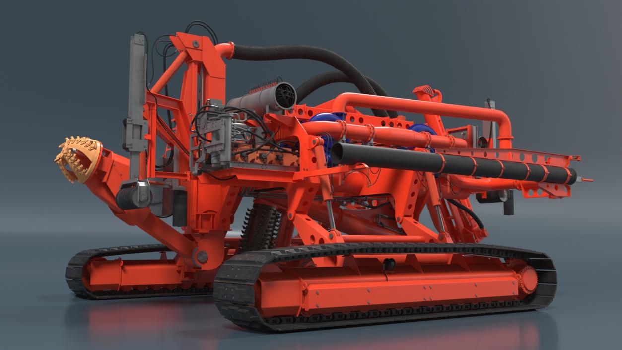 3D Subsea Pipeline Trencher Rigged