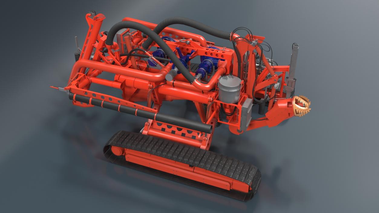 3D Subsea Pipeline Trencher Rigged