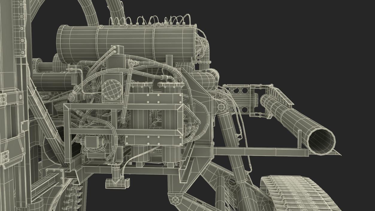 3D Subsea Pipeline Trencher Rigged