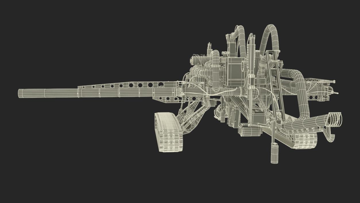 3D Subsea Pipeline Trencher Rigged