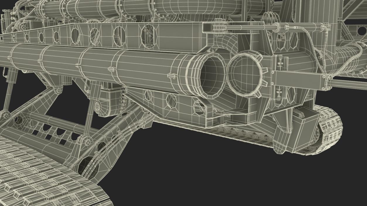 3D Subsea Pipeline Trencher Rigged