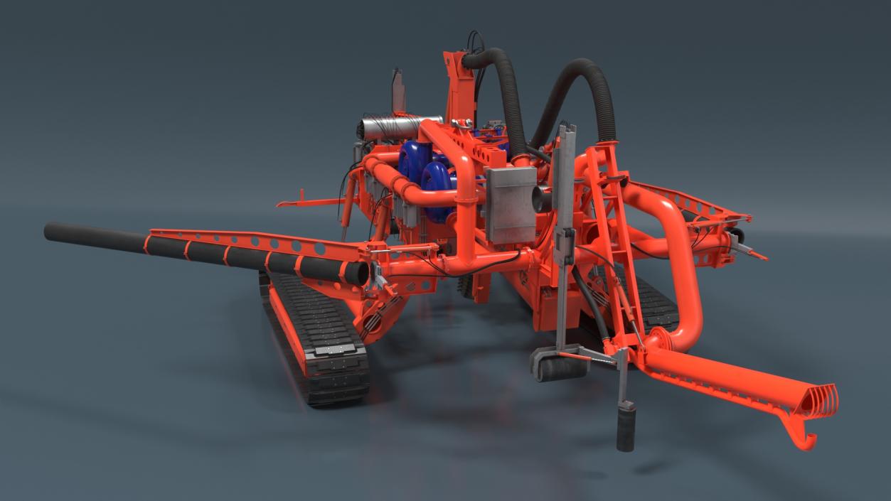 3D Subsea Pipeline Trencher Rigged