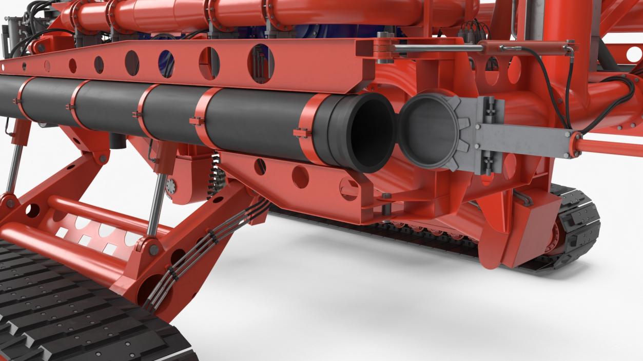 3D Subsea Pipeline Trencher Rigged