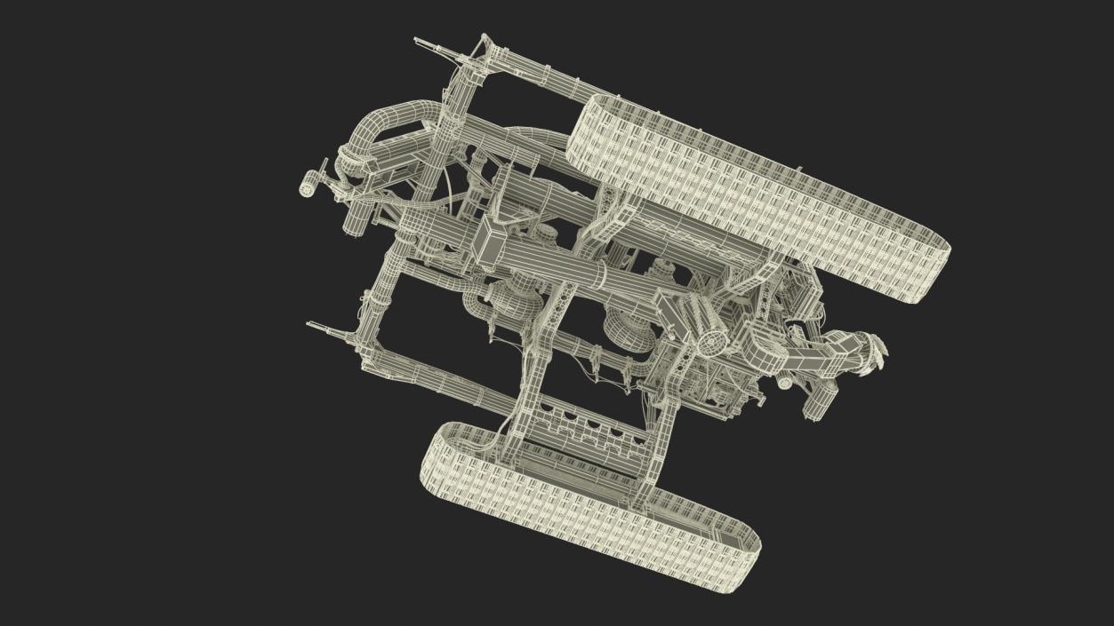 3D Subsea Pipeline Trencher Rigged