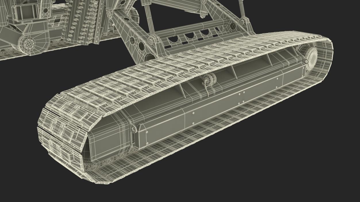 3D Subsea Pipeline Trencher Rigged