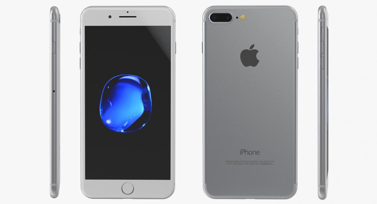 3D model IPhone 7 Plus Silver