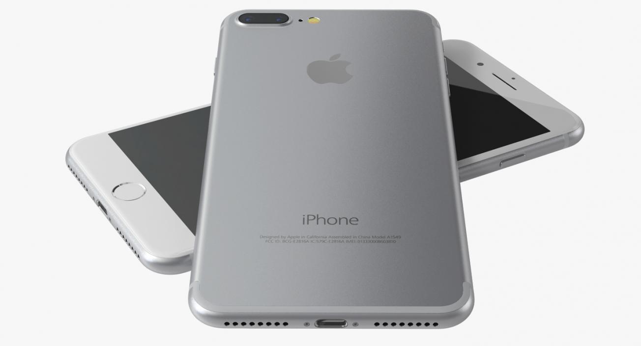 3D model IPhone 7 Plus Silver