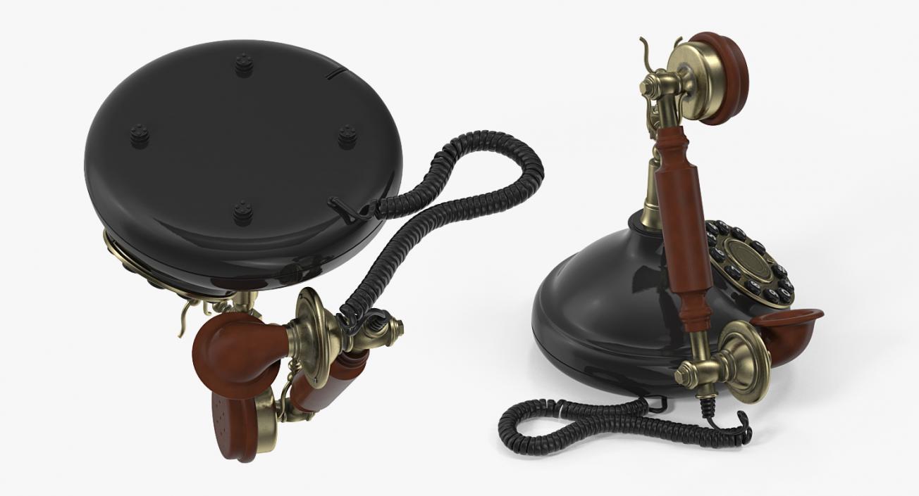 3D Antique 1920s Telephone model