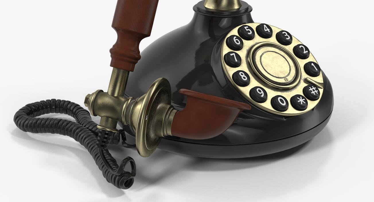 3D Antique 1920s Telephone model