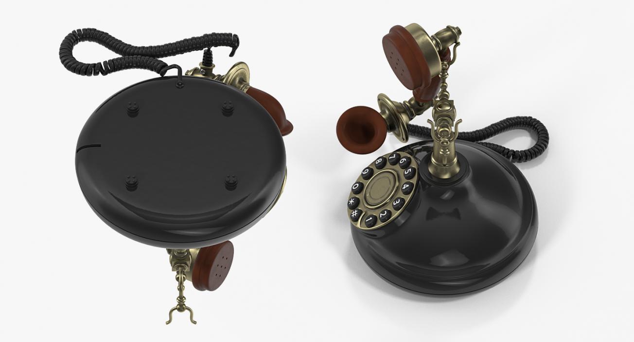 3D Antique 1920s Telephone model