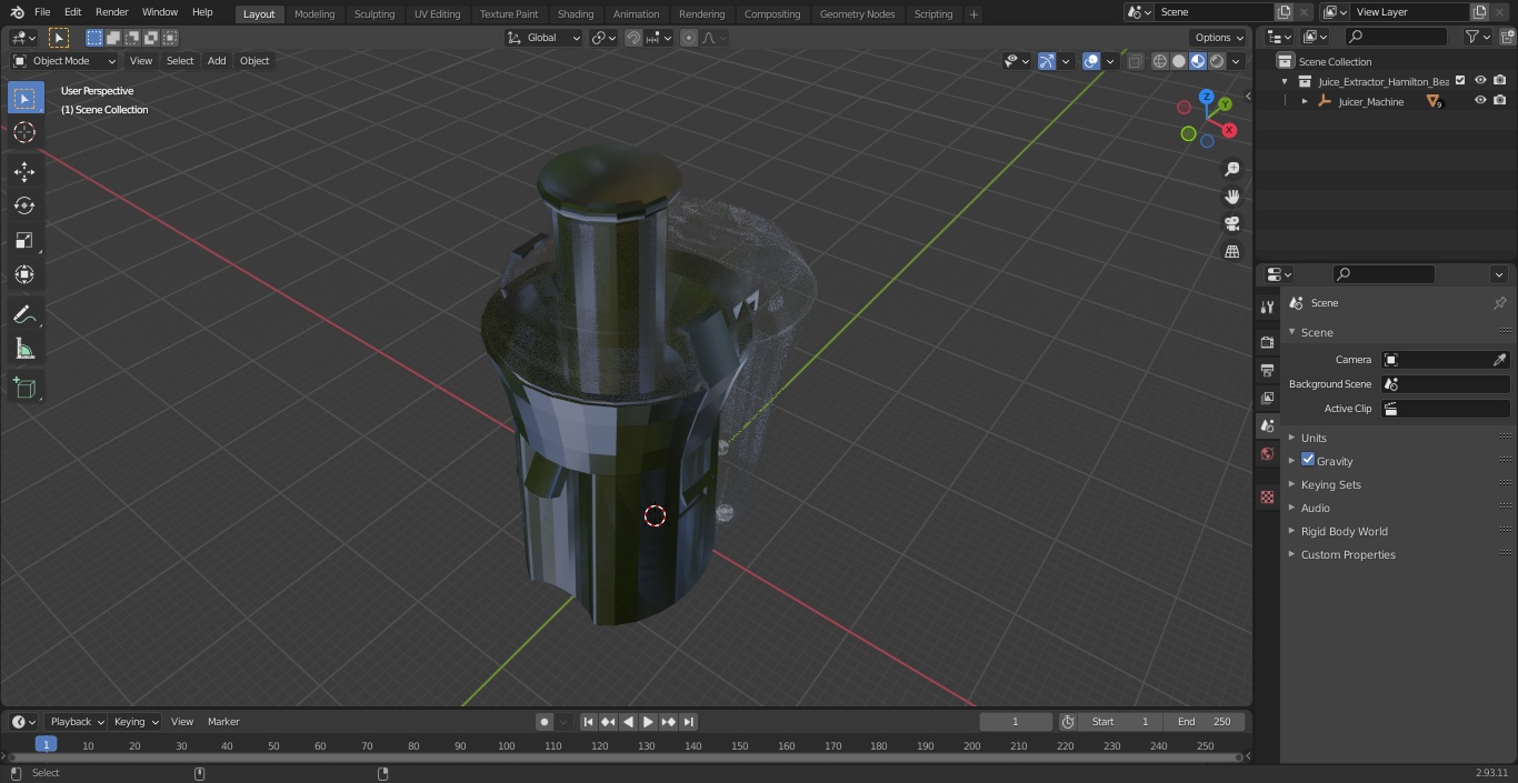 3D model Juice Extractor Hamilton Beach Big Mouth