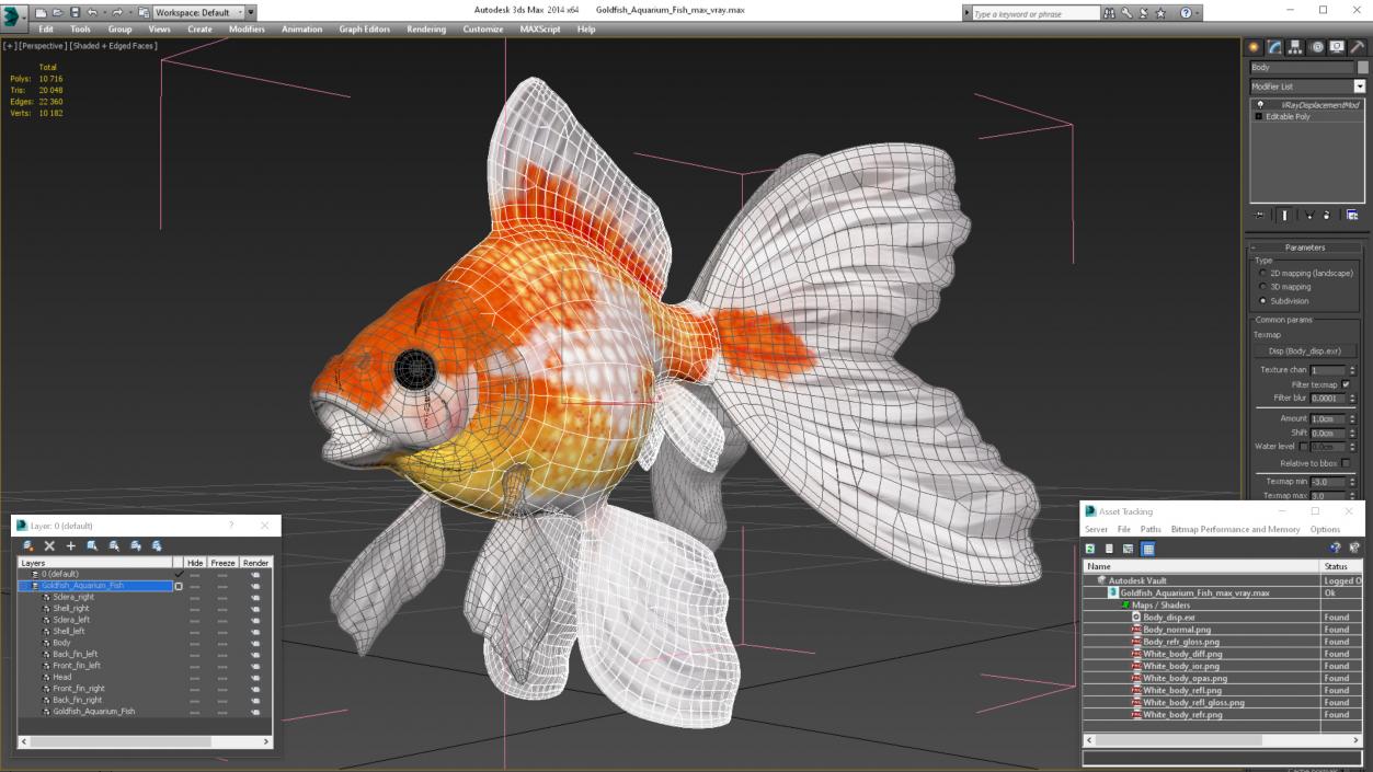 Goldfish Aquarium Fish 3D