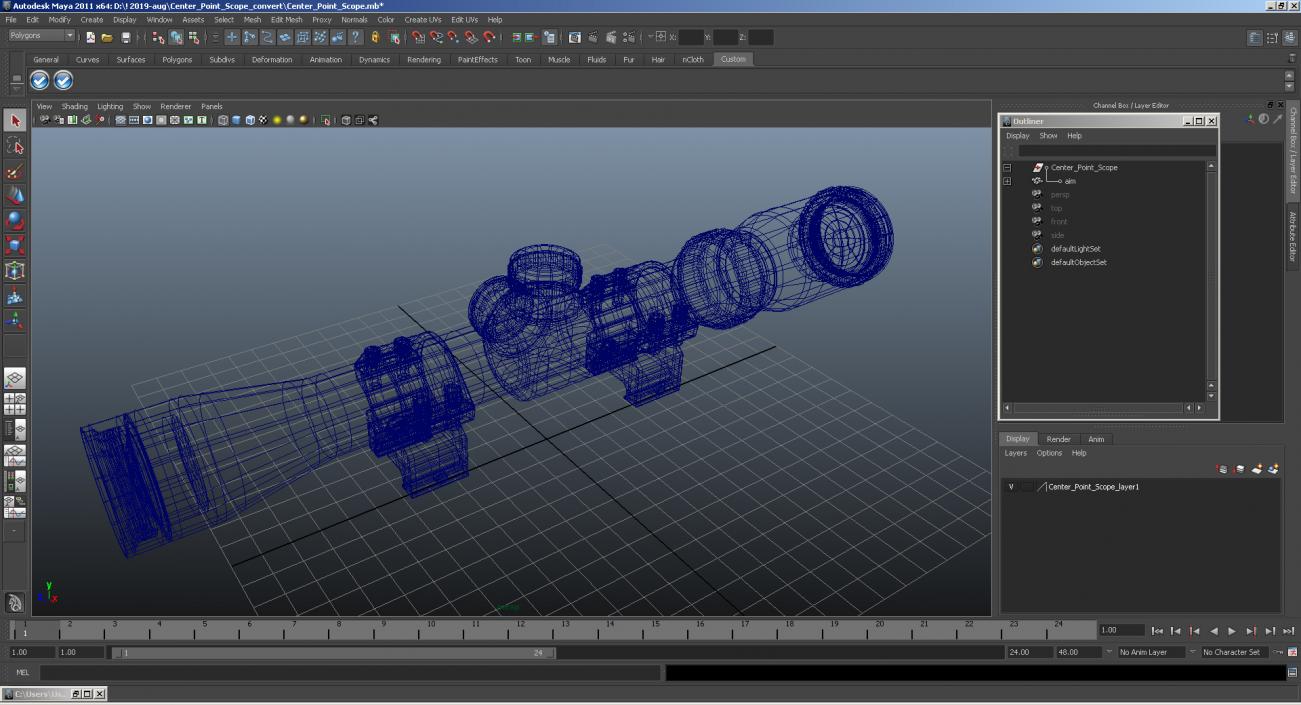 3D Center Point Scope model