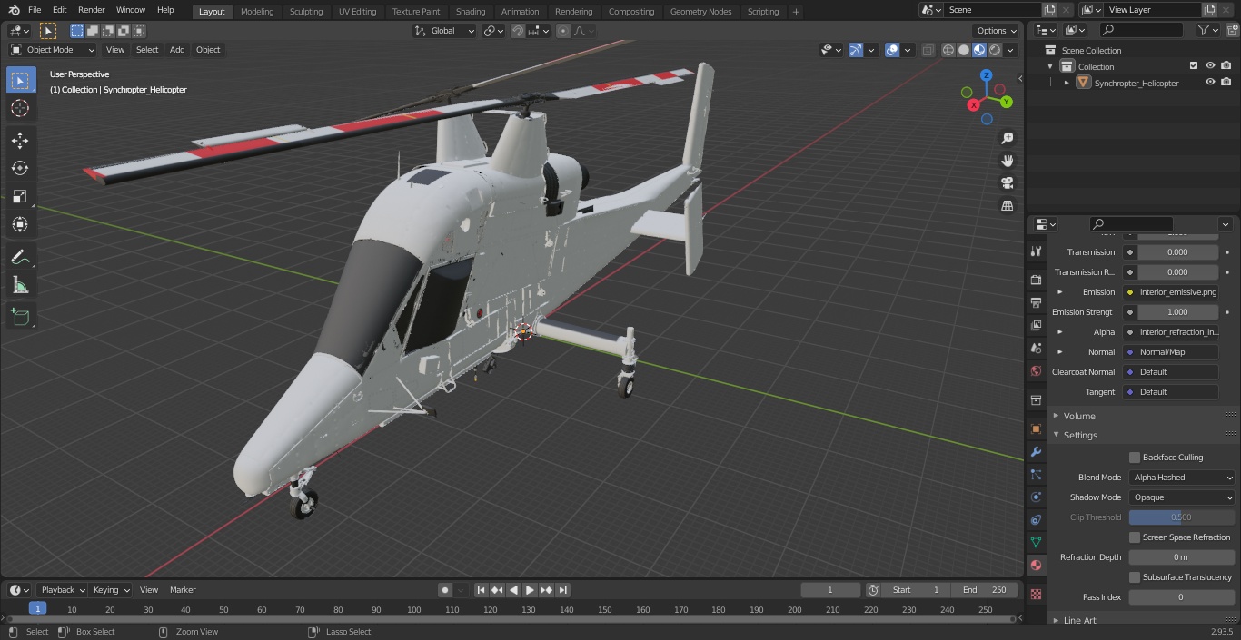 Synchropter Helicopter 3D