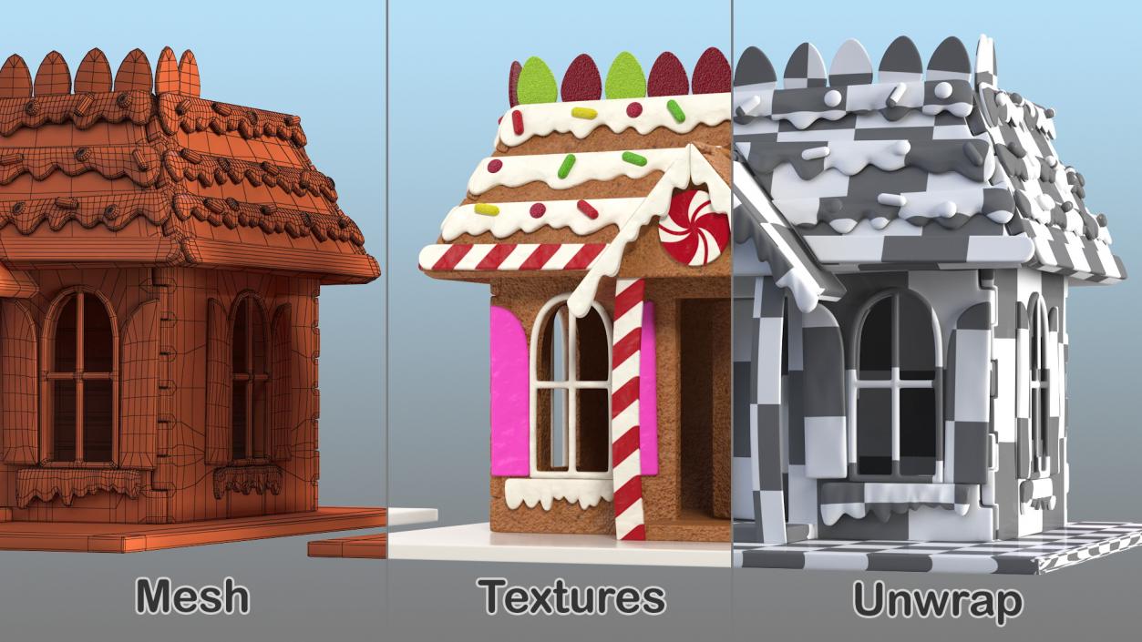 3D model Cookie Dough Gingerbread House