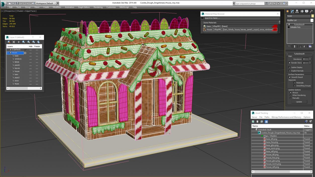 3D model Cookie Dough Gingerbread House