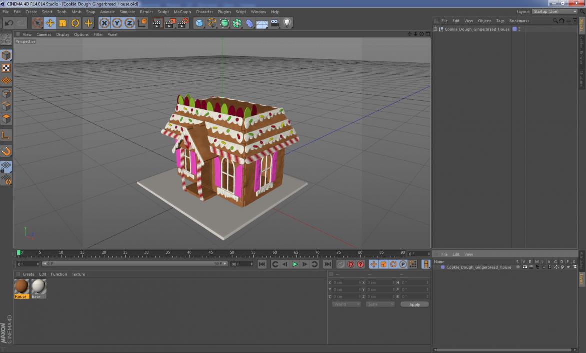 3D model Cookie Dough Gingerbread House