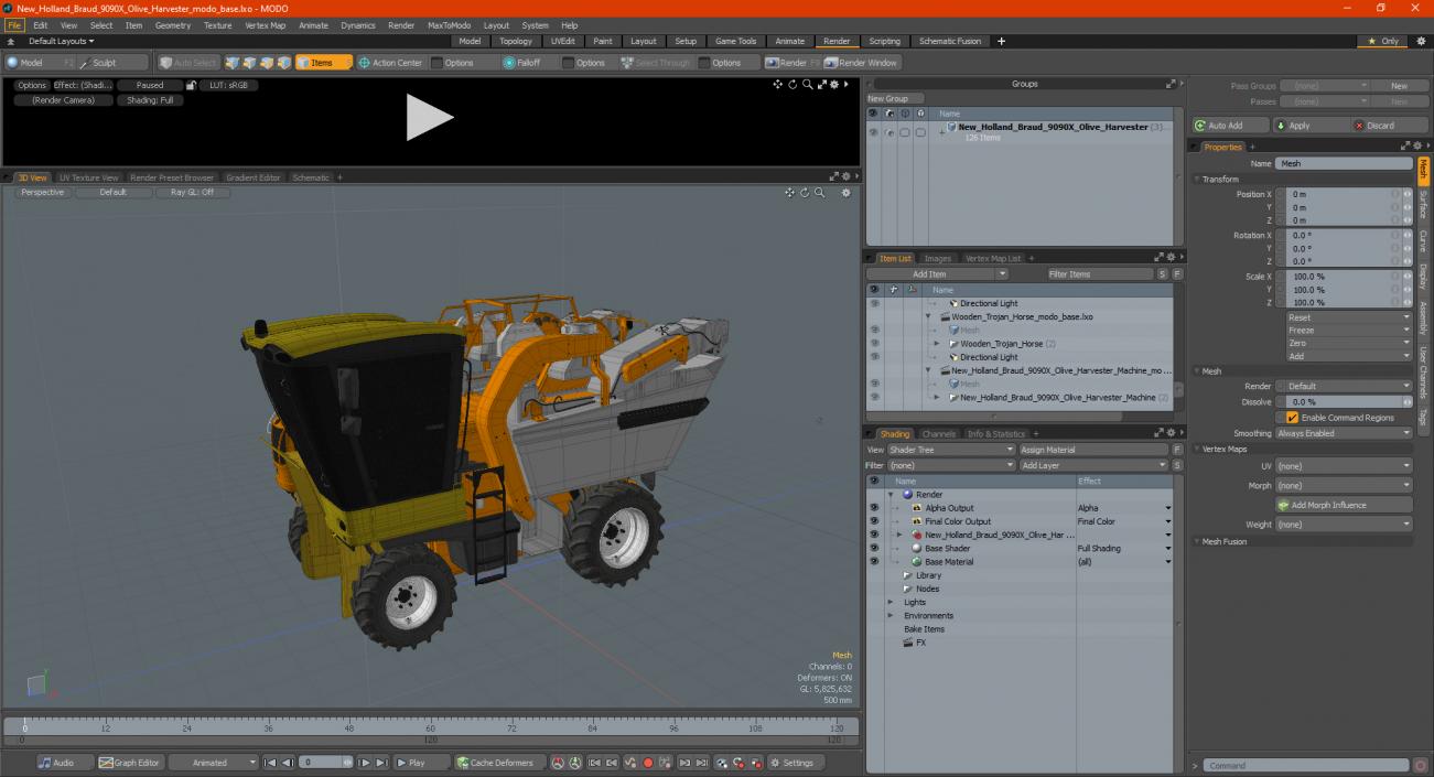 New Holland Braud 9090X Olive Harvester 3D model