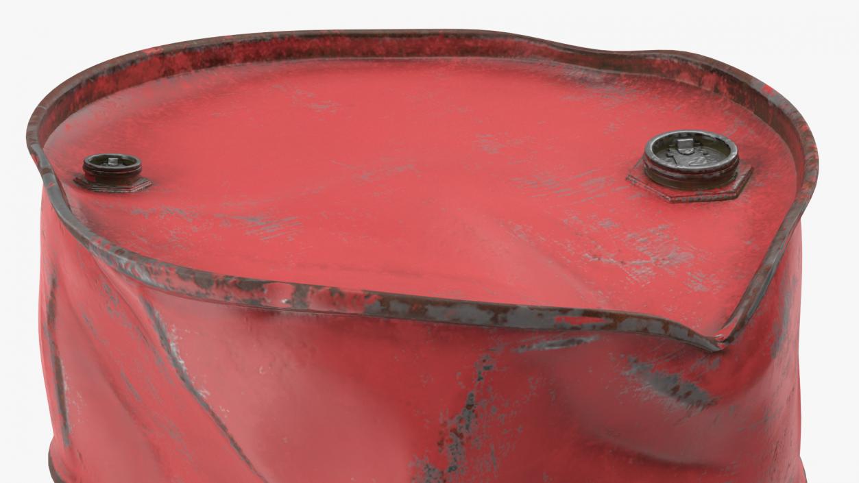 3D model Heavy Damaged Crude Oil Barrel