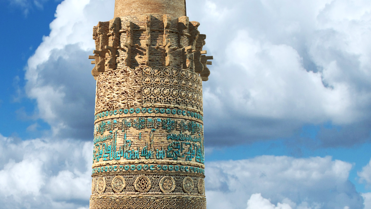 3D Minaret and Remains of Jam UNESCO model