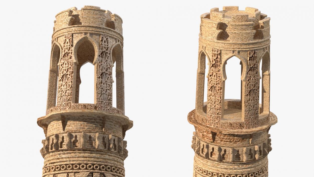 3D Minaret and Remains of Jam UNESCO model