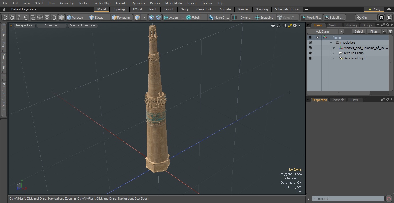 3D Minaret and Remains of Jam UNESCO model