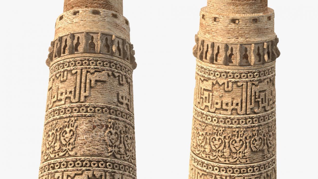 3D Minaret and Remains of Jam UNESCO model