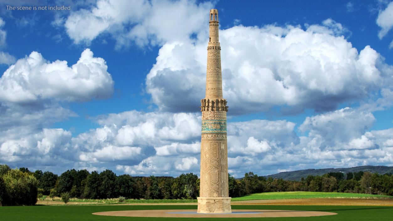 3D Minaret and Remains of Jam UNESCO model